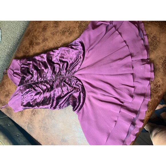 *Betsey Johnson Purple Silk Dress Size 10 Y2K Vintage 90's Silk - Picture 7 of 11